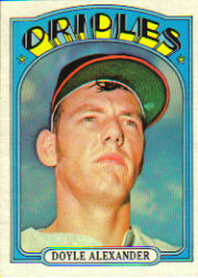 1972 Topps Baseball Cards      579     Doyle Alexander RC